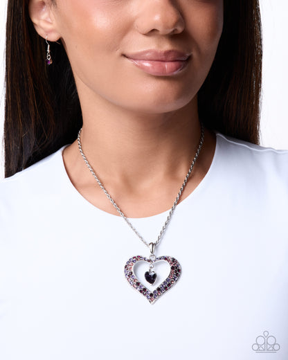 Cupid Connection - purple - Paparazzi necklace