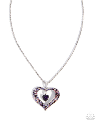 Cupid Connection - purple - Paparazzi necklace