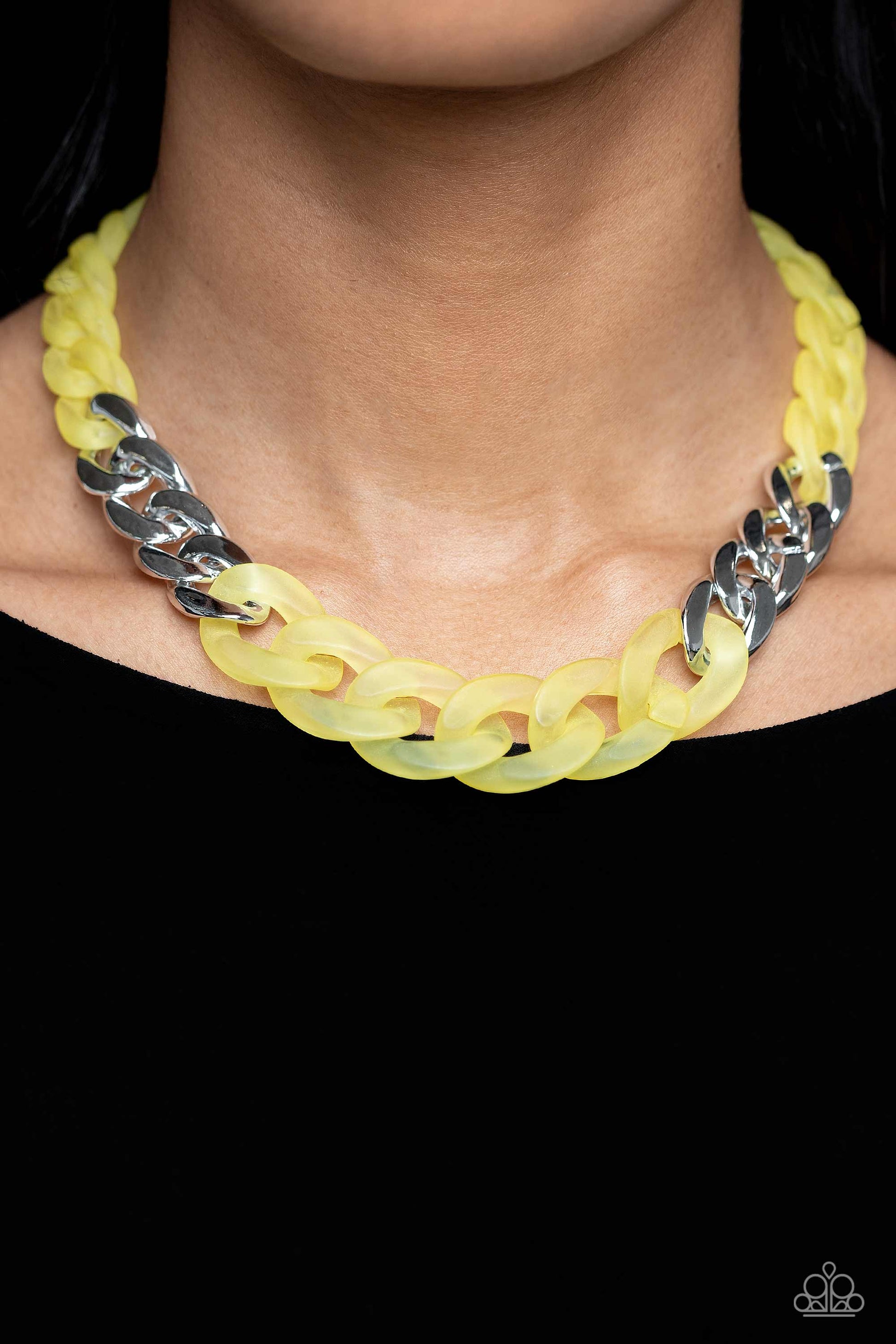 Curb Your Enthusiasm - yellow - Paparazzi necklace