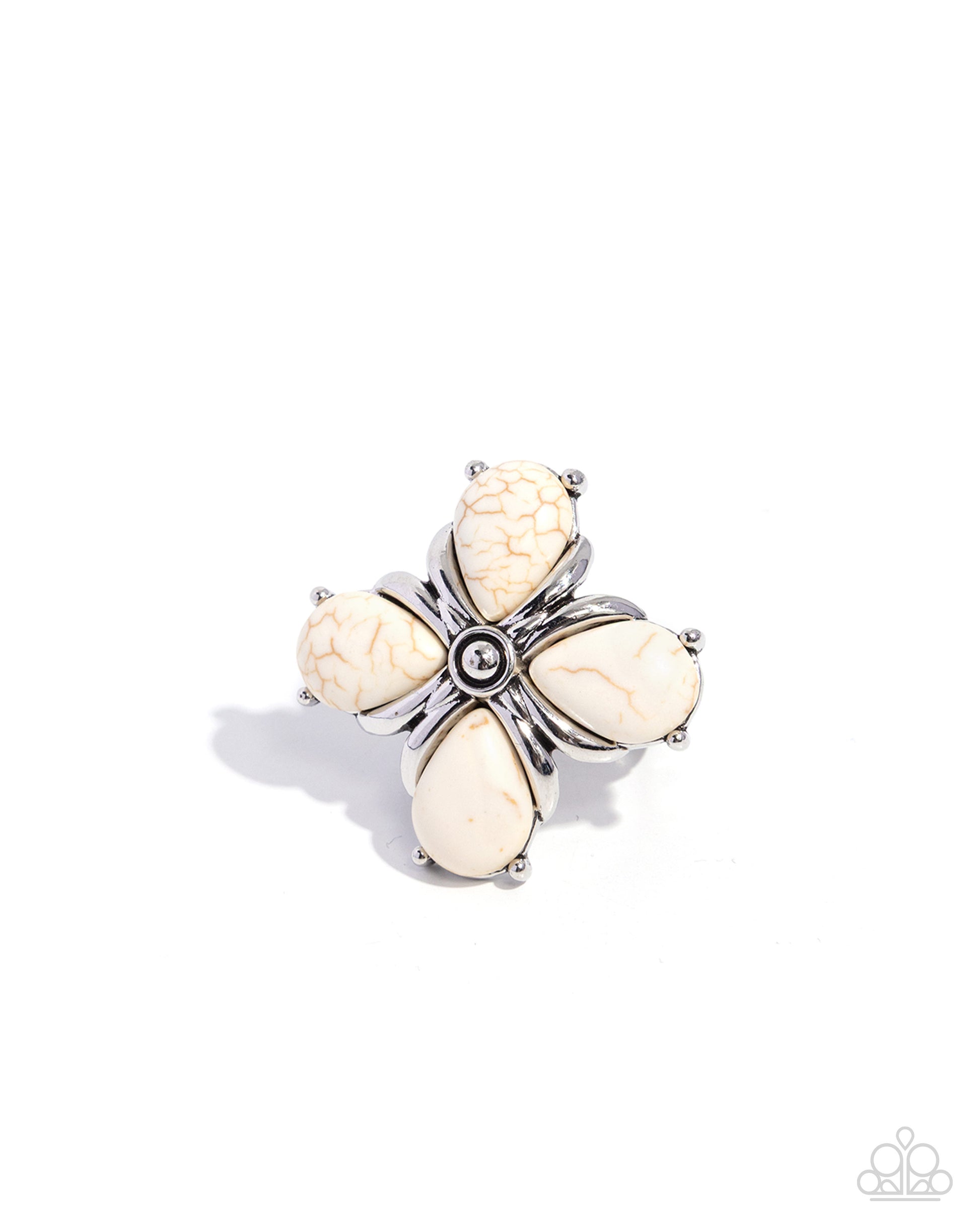 Curious Call - white - Paparazzi ring