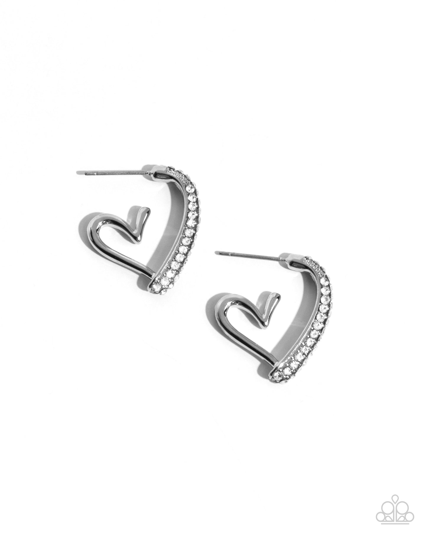 Curling Cameo - white - Paparazzi earrings