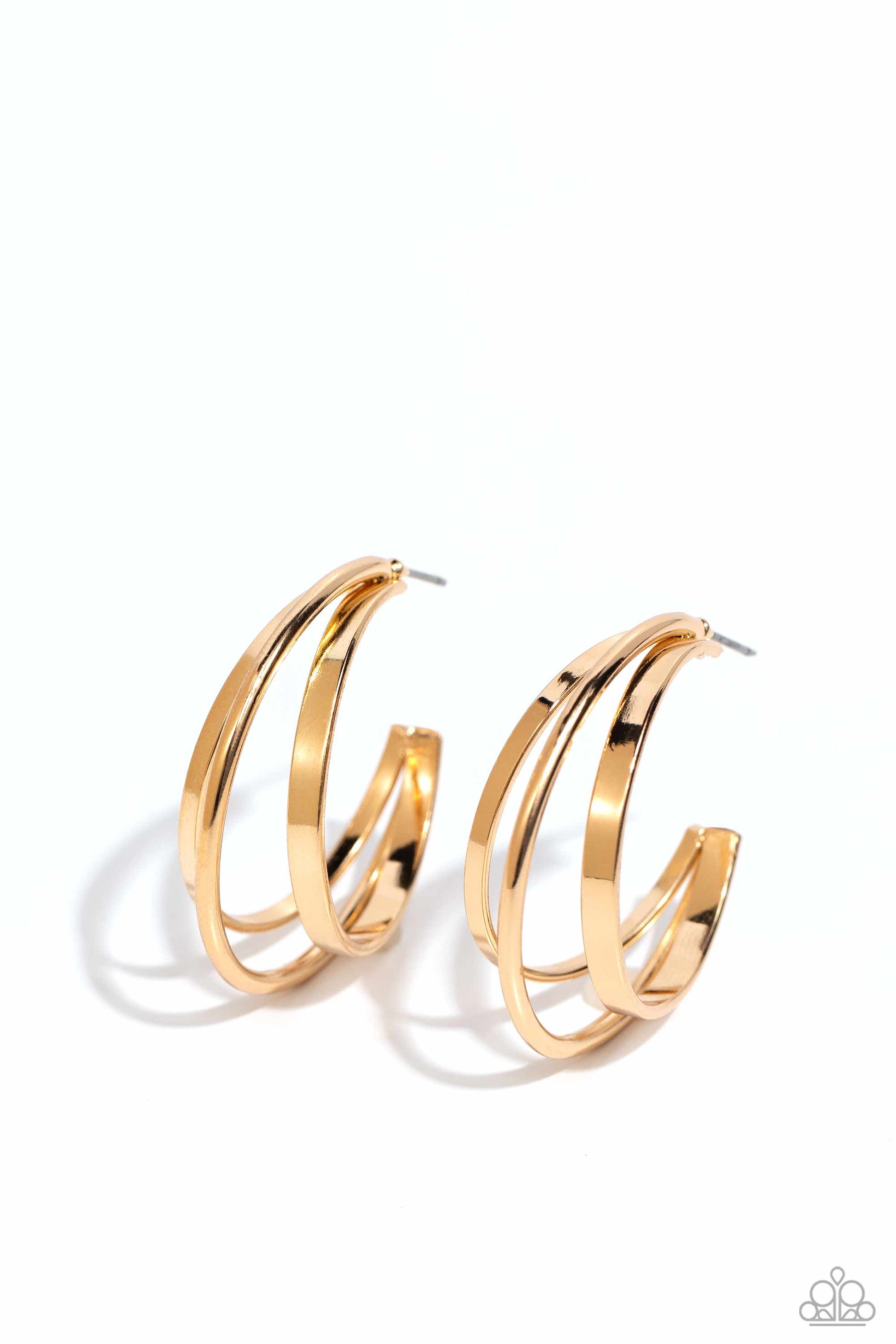 Curly Charisma - gold - Paparazzi earrings