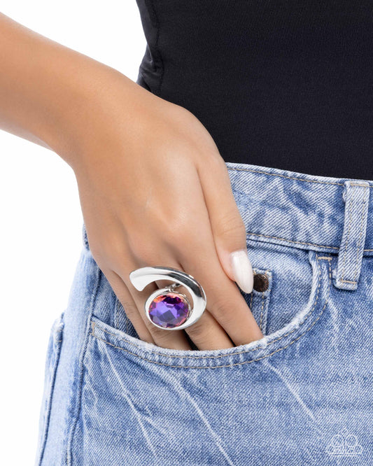Curly Combination - purple - Paparazzi ring