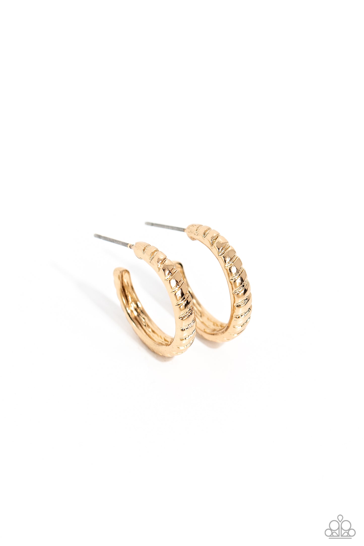 Curvy Charisma - gold - Paparazzi earrings