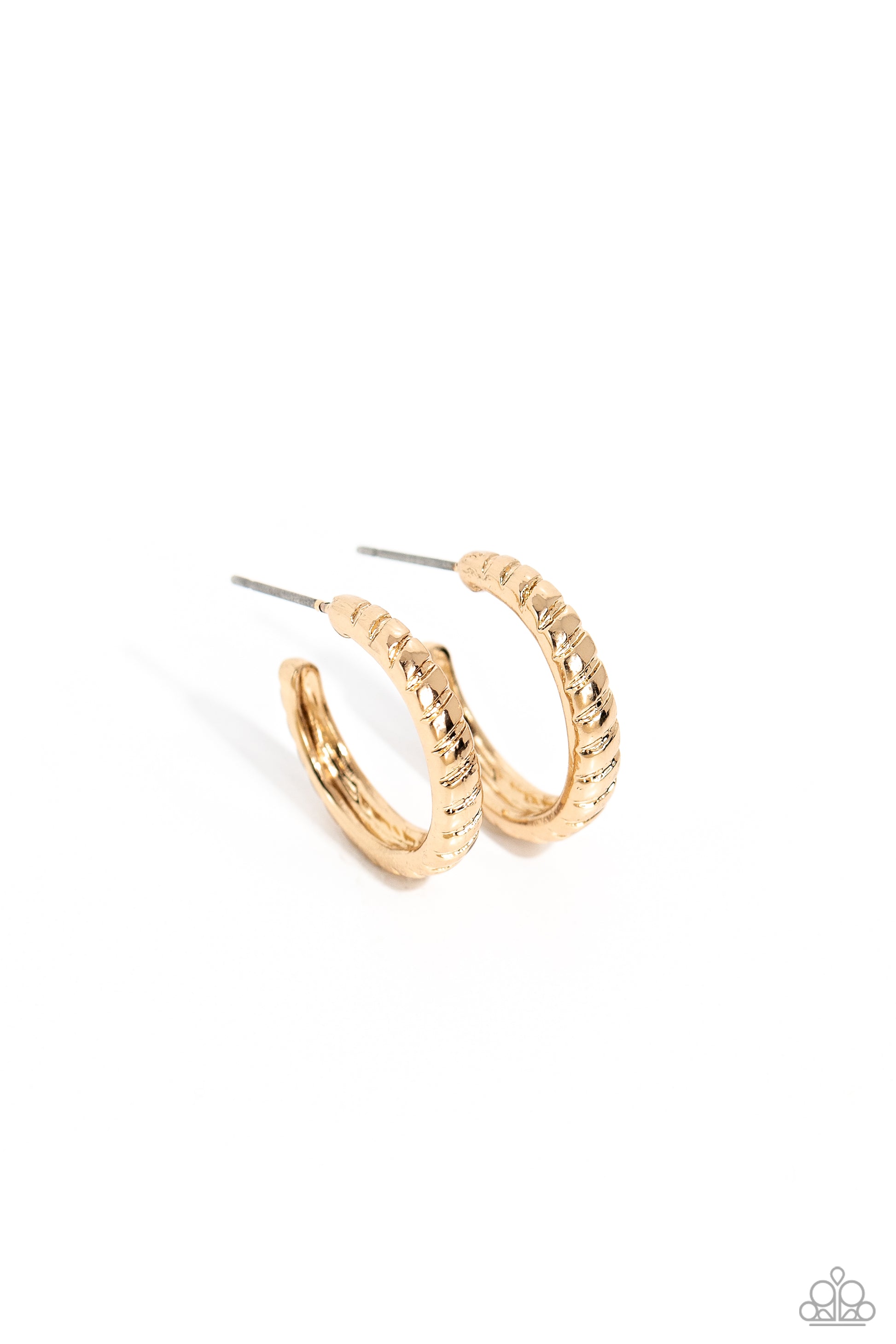 Curvy Charisma - gold - Paparazzi earrings