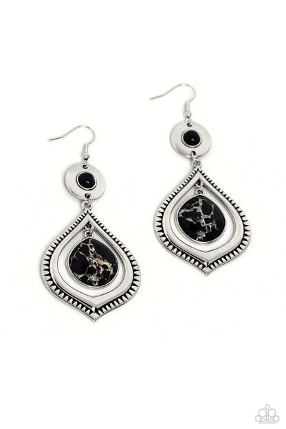 Cuz I CLAN - black - Paparazzi earrings