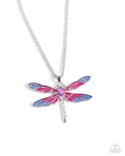 DRAGONFLY to the Sky - purple - Paparazzi necklace