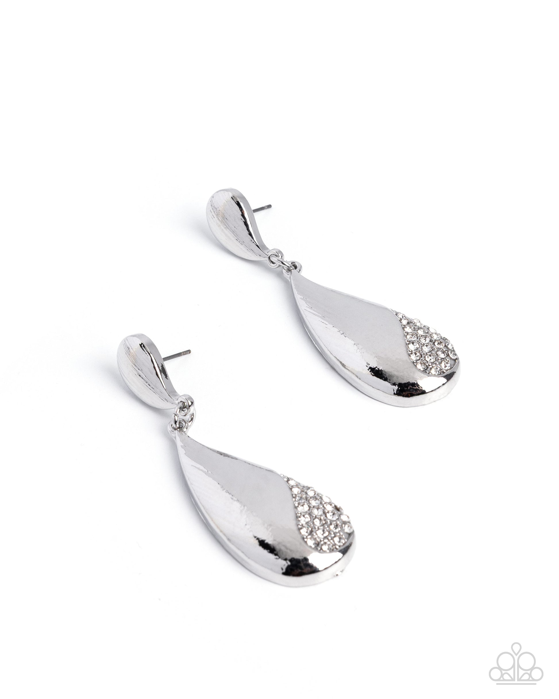 Daily Decadence - white - Paparazzi earrings