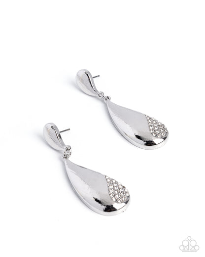 Daily Decadence - white - Paparazzi earrings