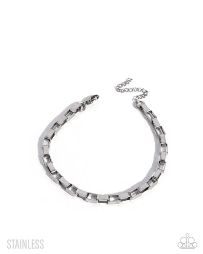 Daily Defiance - silver - Paparazzi MENS bracelet