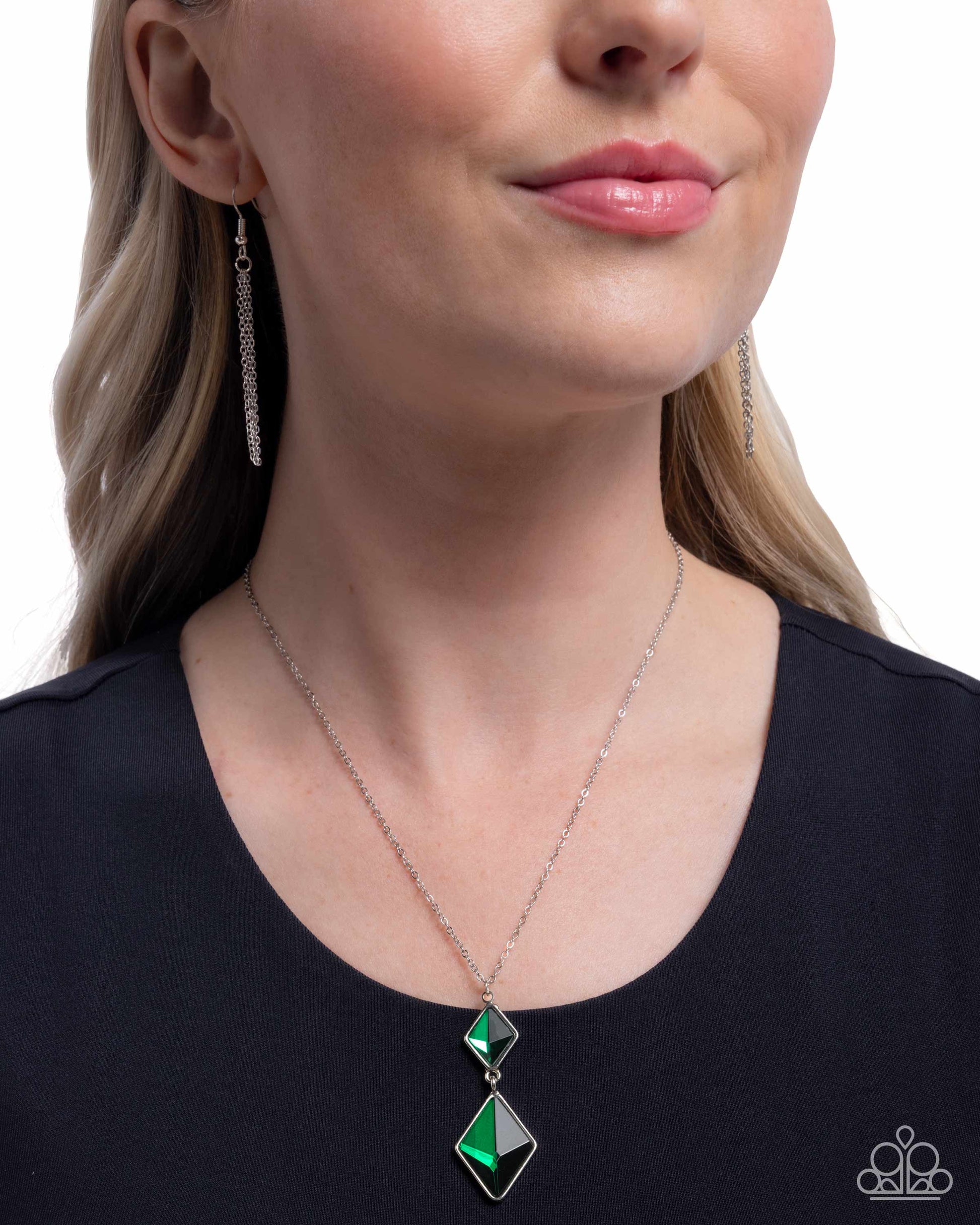 Daily Diamonds - green - Paparazzi necklace