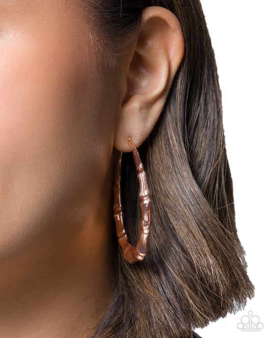 Daily Dose of Texture - copper - Paparazzi earrings
