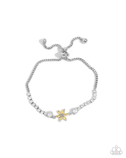 Dainty Delivery - yellow - Paparazzi bracelet