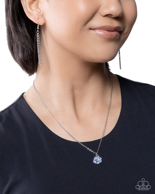 Dainty Demand - blue - Paparazzi necklace
