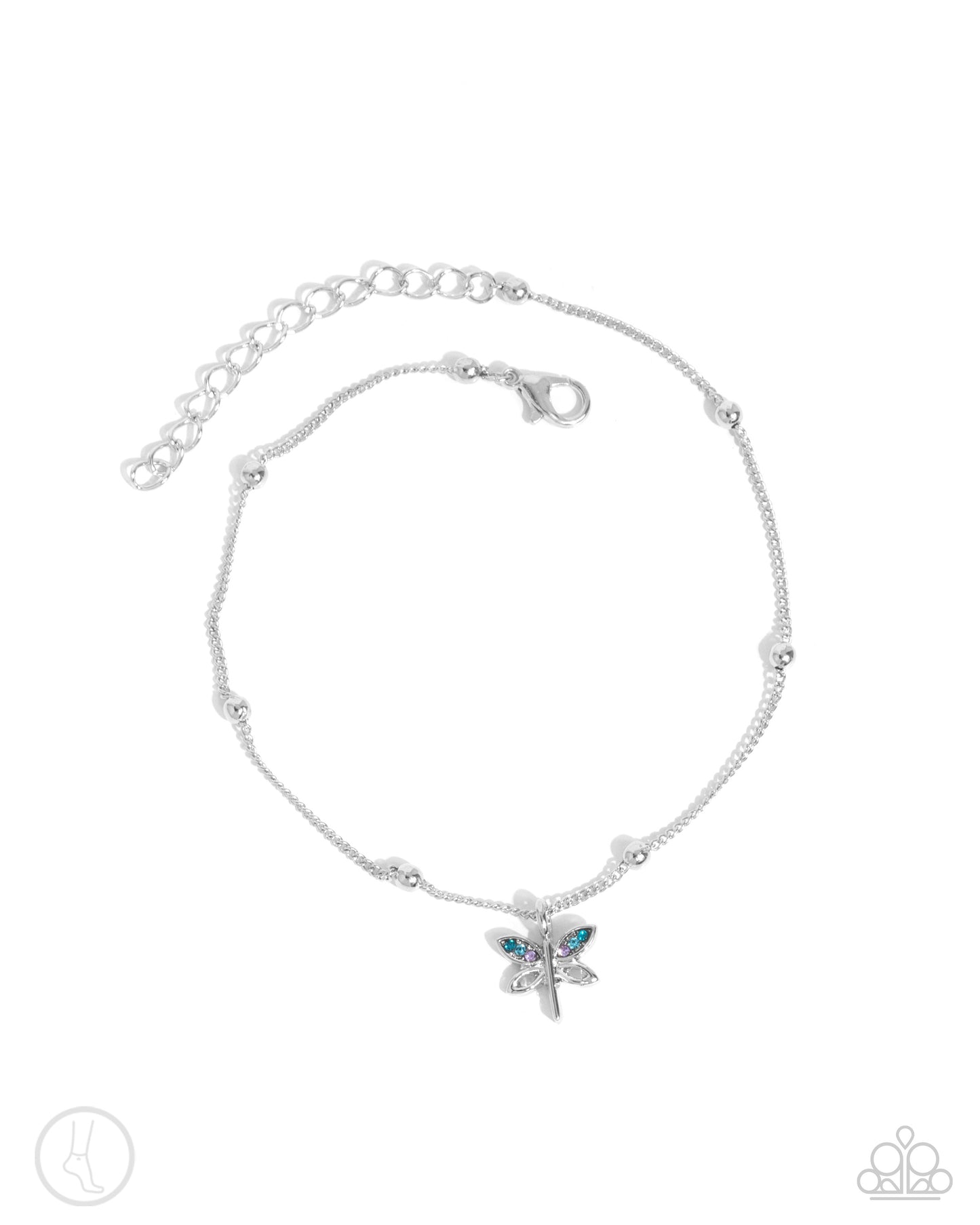 Dainty Dragonfly - blue - Paparazzi anklet