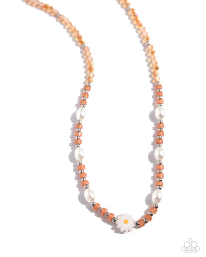 Daisy Deal - orange - Paparazzi necklace