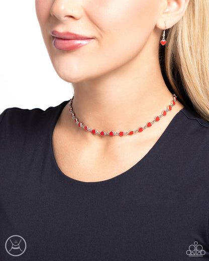 Dancing Dalliance - red - Paparazzi necklace