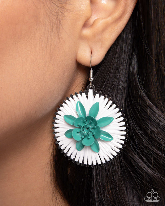 Dancing Daydream - green - Paparazzi earrings