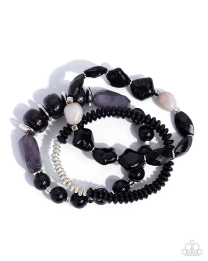 Dancing Detour - black - Paparazzi bracelet