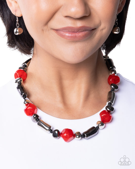 Danger Zone Delight - red - Paparazzi necklace