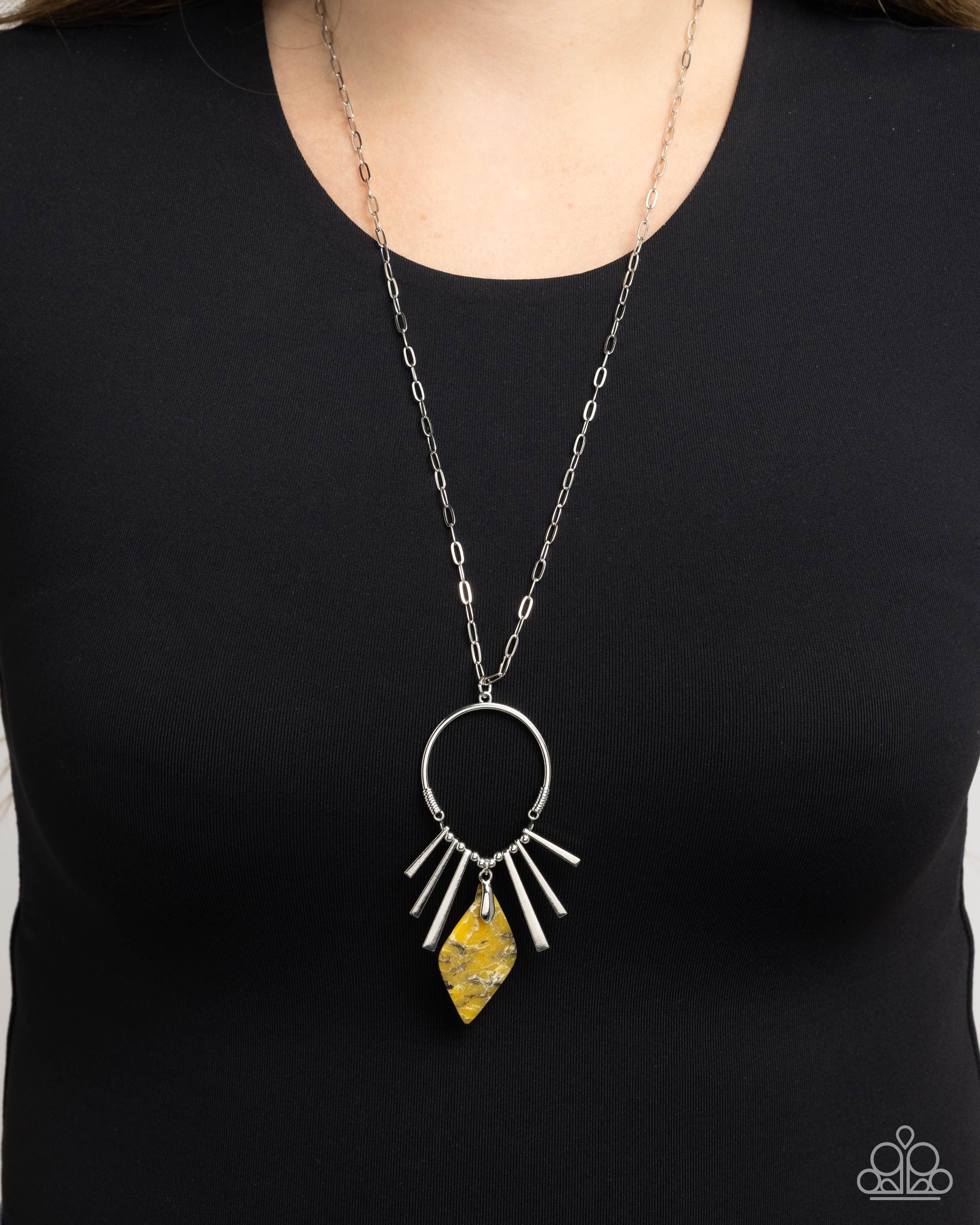 Dangerous Diamond - yellow - Paparazzi necklace