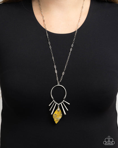 Dangerous Diamond - yellow - Paparazzi necklace