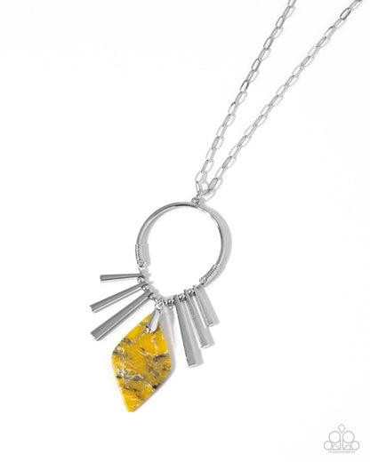 Dangerous Diamond - yellow - Paparazzi necklace