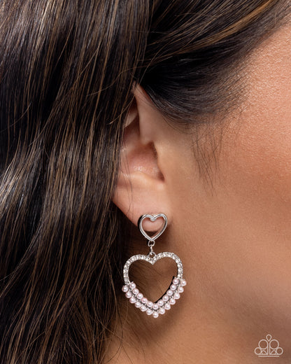 Dangling Damsel - pink - Paparazzi earrings