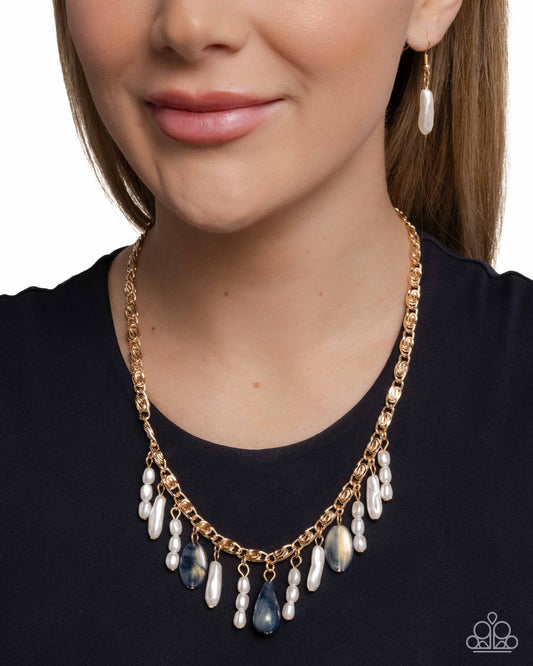 Dangling Destination - blue - Paparazzi necklace