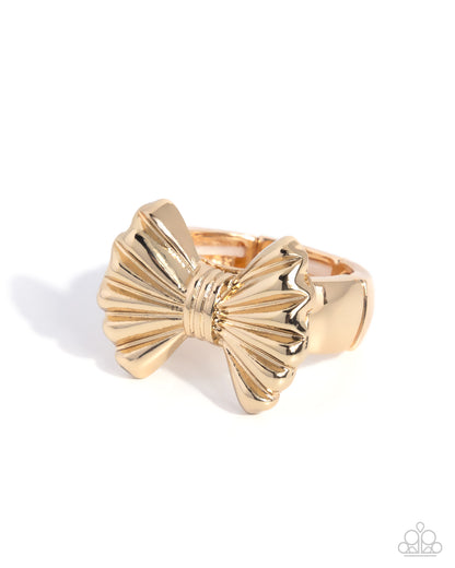 Dapper Decadence - gold - Paparazzi ring