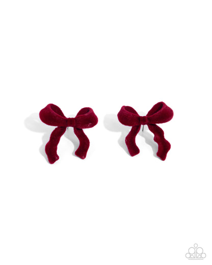 Dapper Dedication - red - Paparazzi earrings