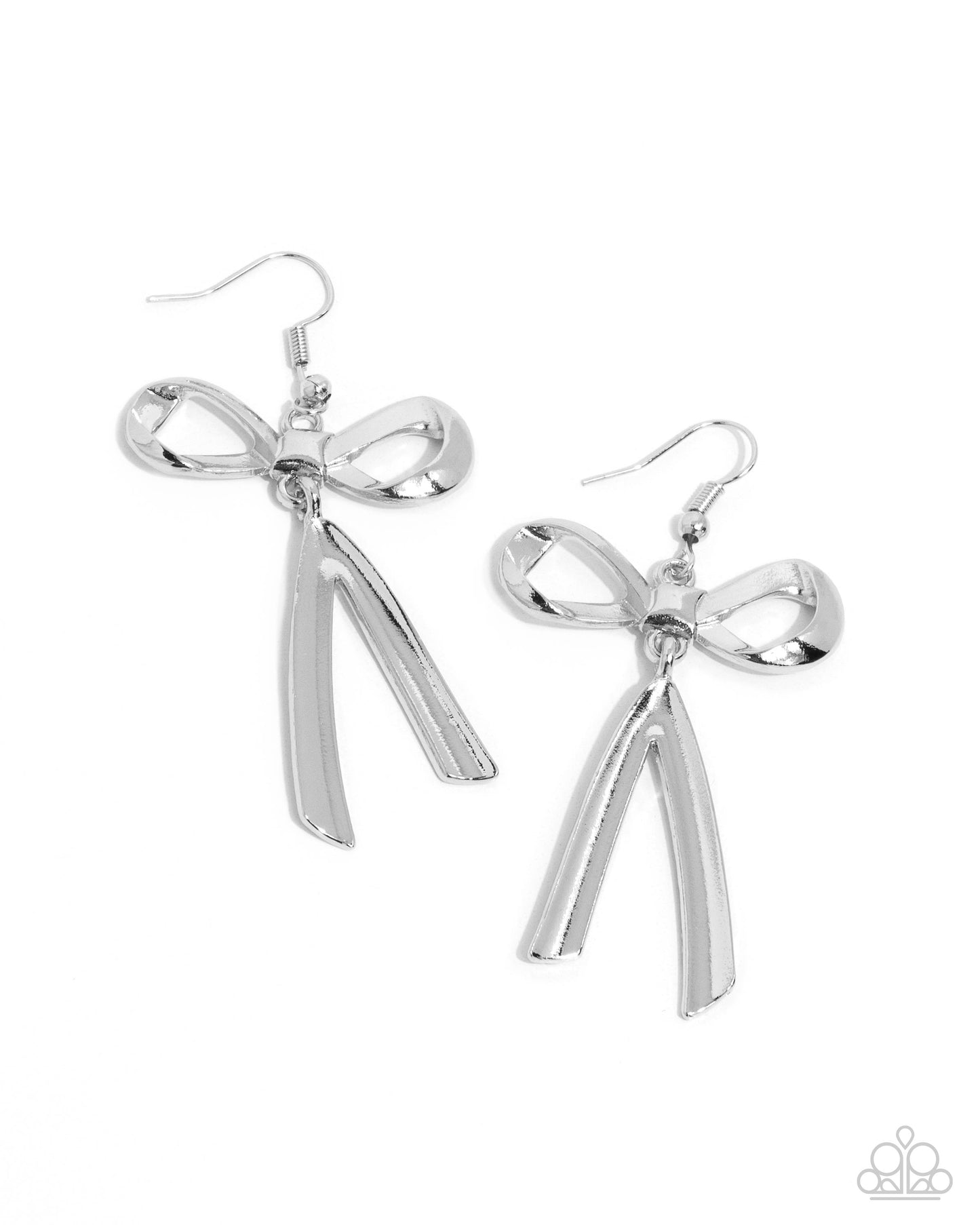 Dapper Delivery - silver - Paparazzi earrings