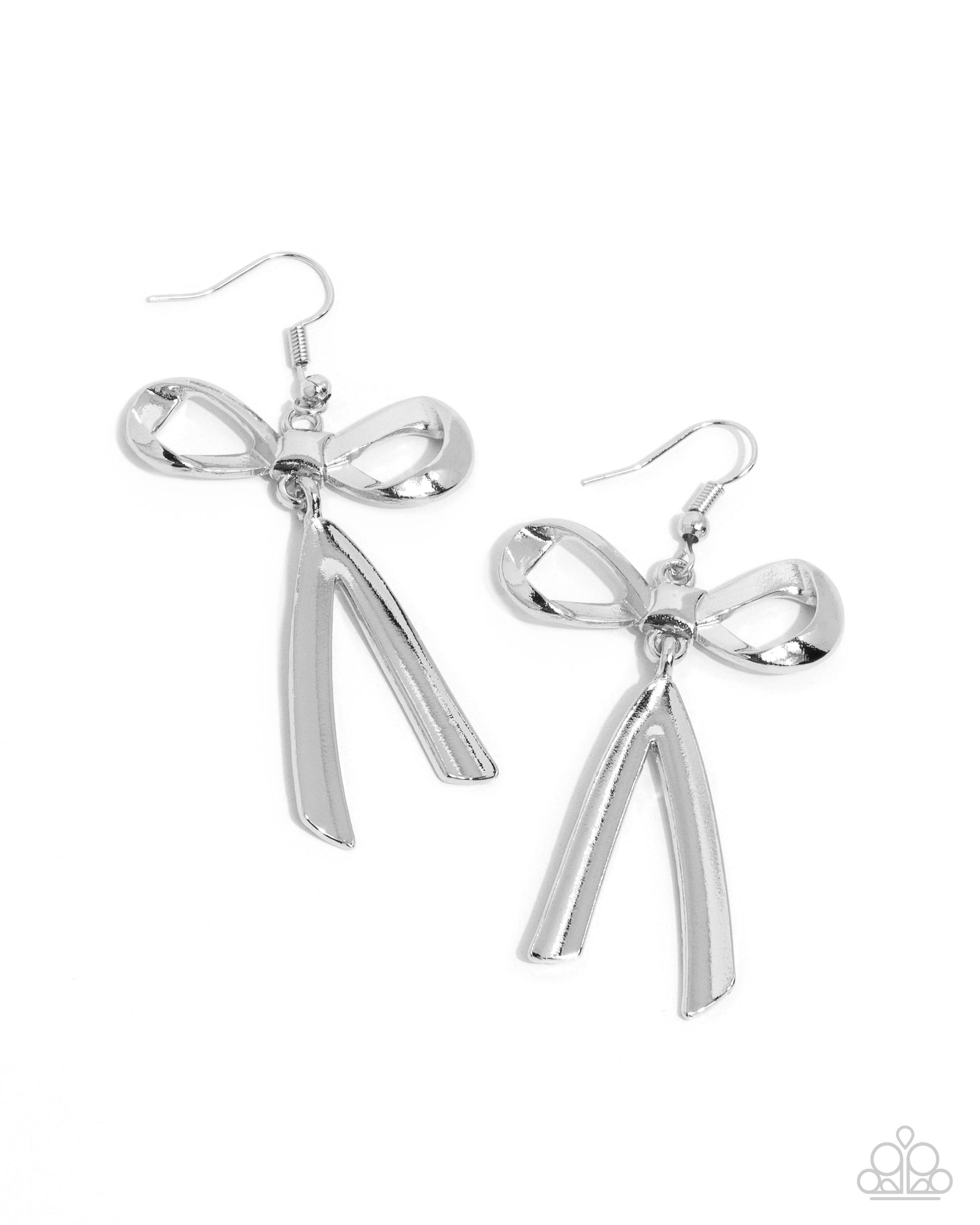 Dapper Delivery - silver - Paparazzi earrings