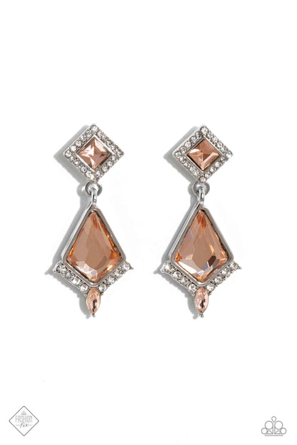 Dapper Display - orange - Paparazzi earrings