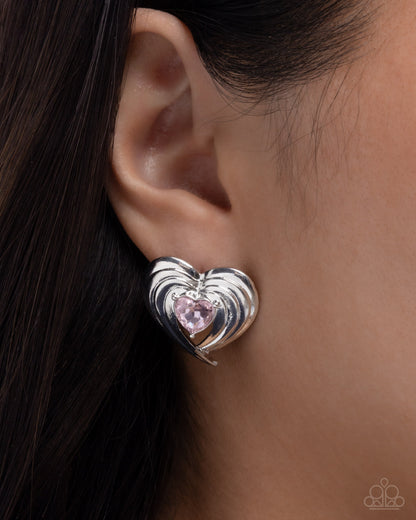 Daring Damsel - pink - Paparazzi earrings