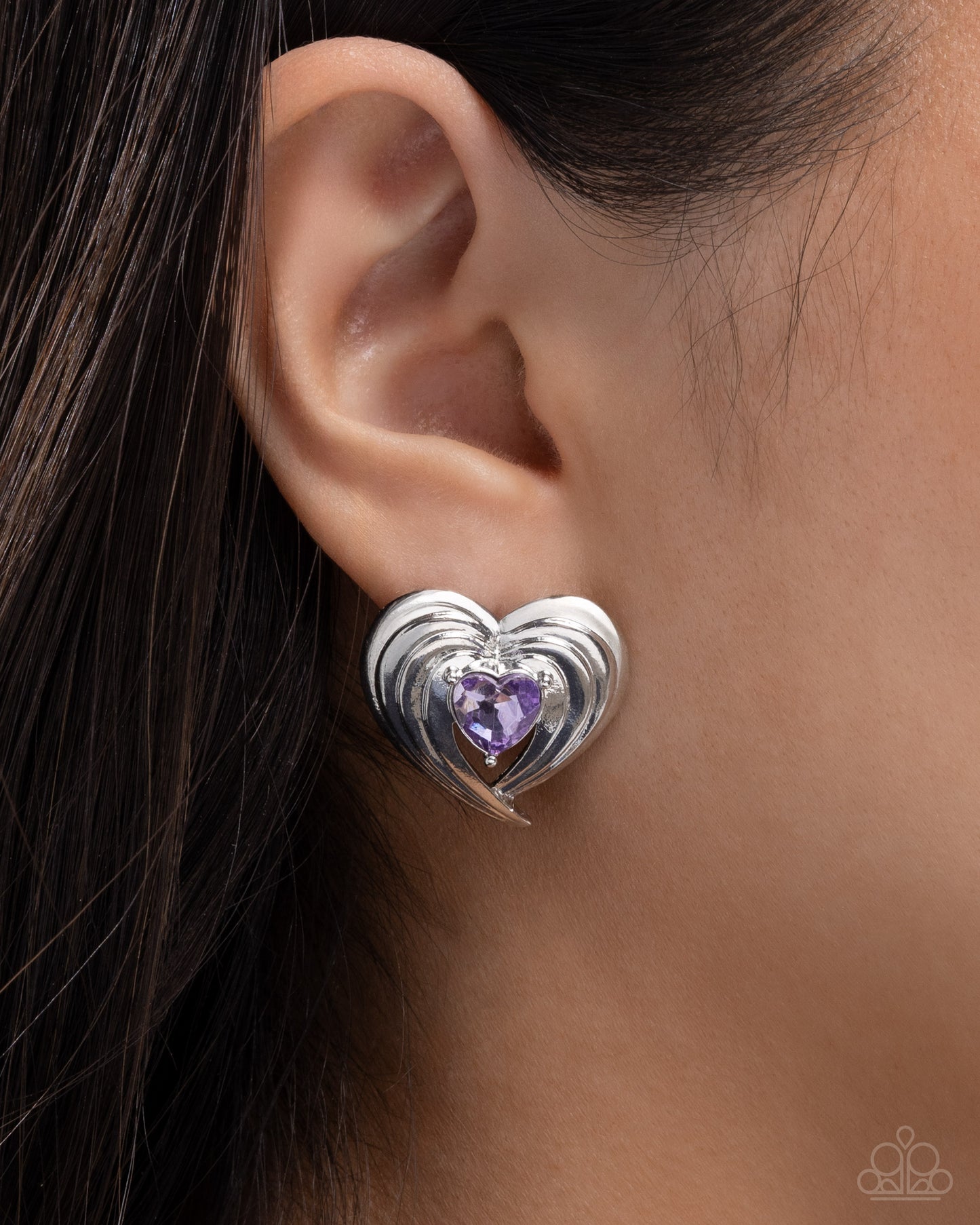 Daring Damsel - purple - Paparazzi earrings