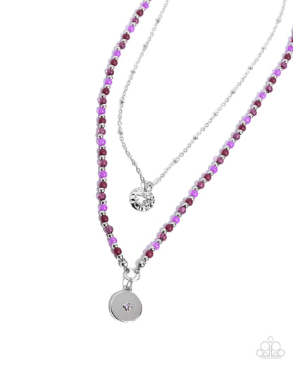 Daring Degree - purple - Paparazzi necklace