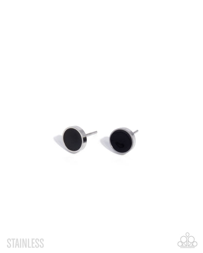 Daring Dimension - black - Paparazzi earrings