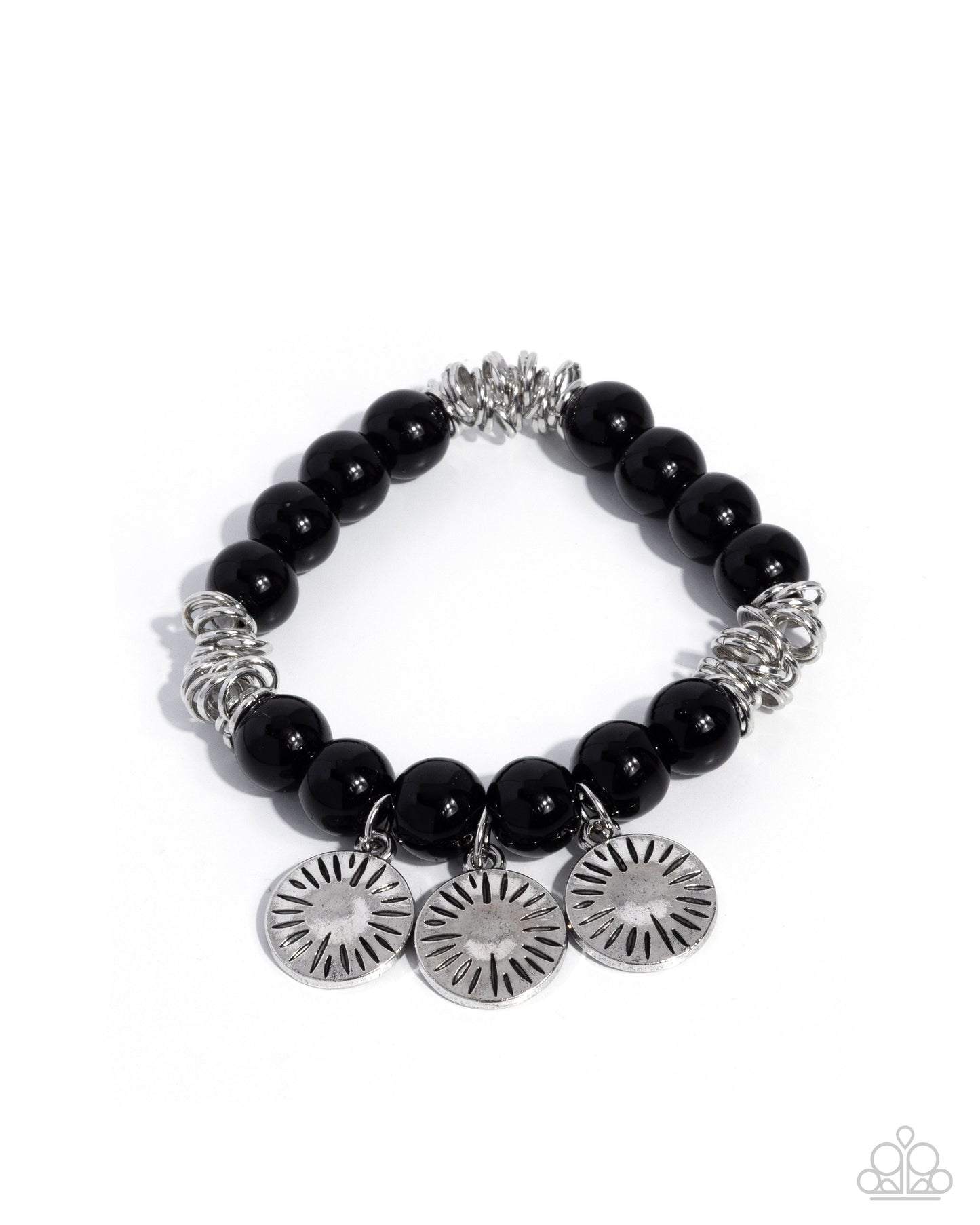 Daring Discs - black - Paparazzi bracelet