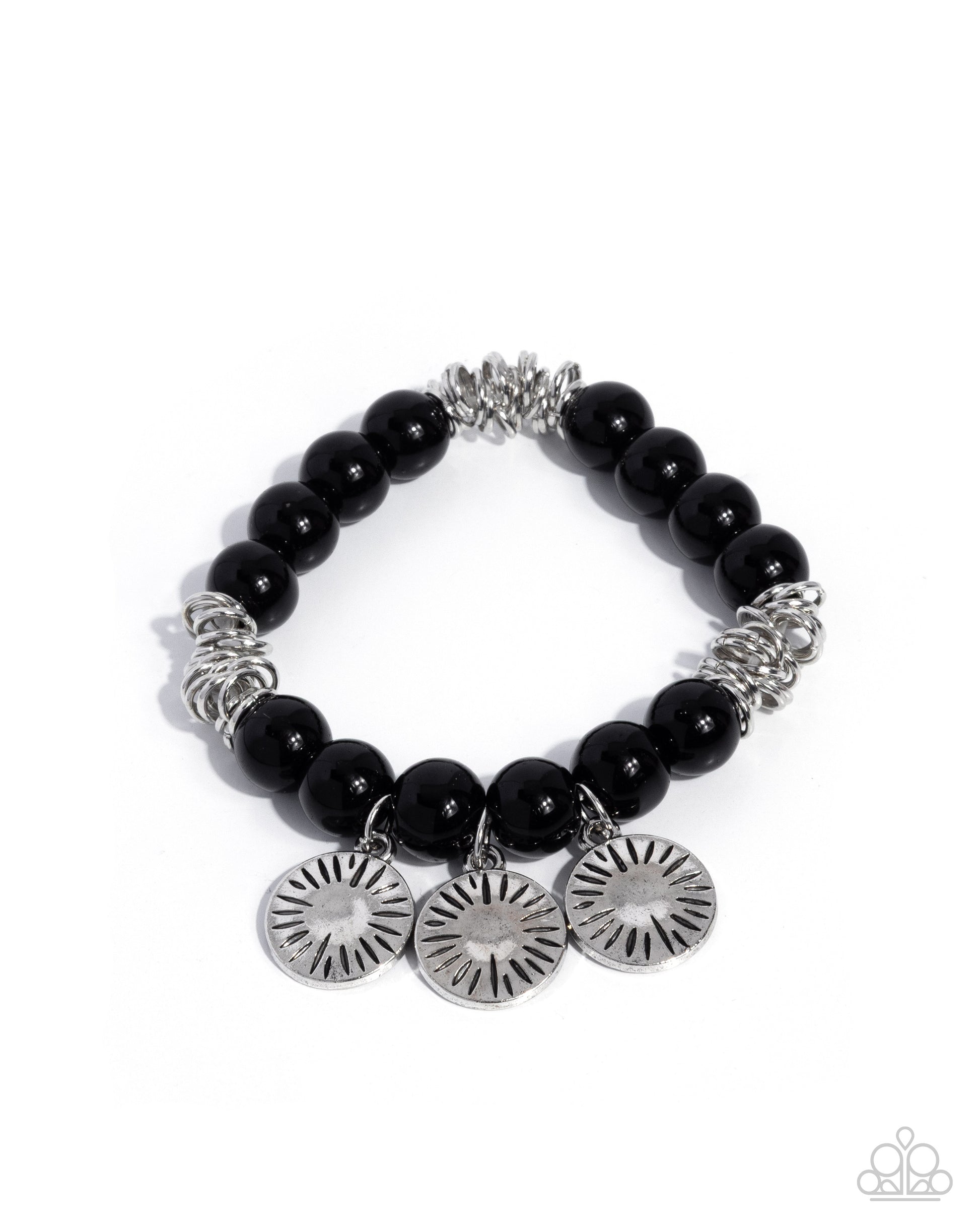 Daring Discs - black - Paparazzi bracelet