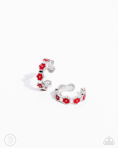 Darling Daydream - red - Paparazzi ear cuff