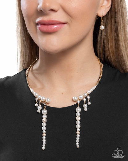 Darling Decade - gold - Paparazzi necklace