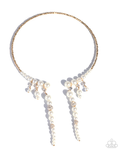 Darling Decade - gold - Paparazzi necklace
