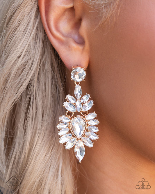 Darling Direction - gold - Paparazzi earrings