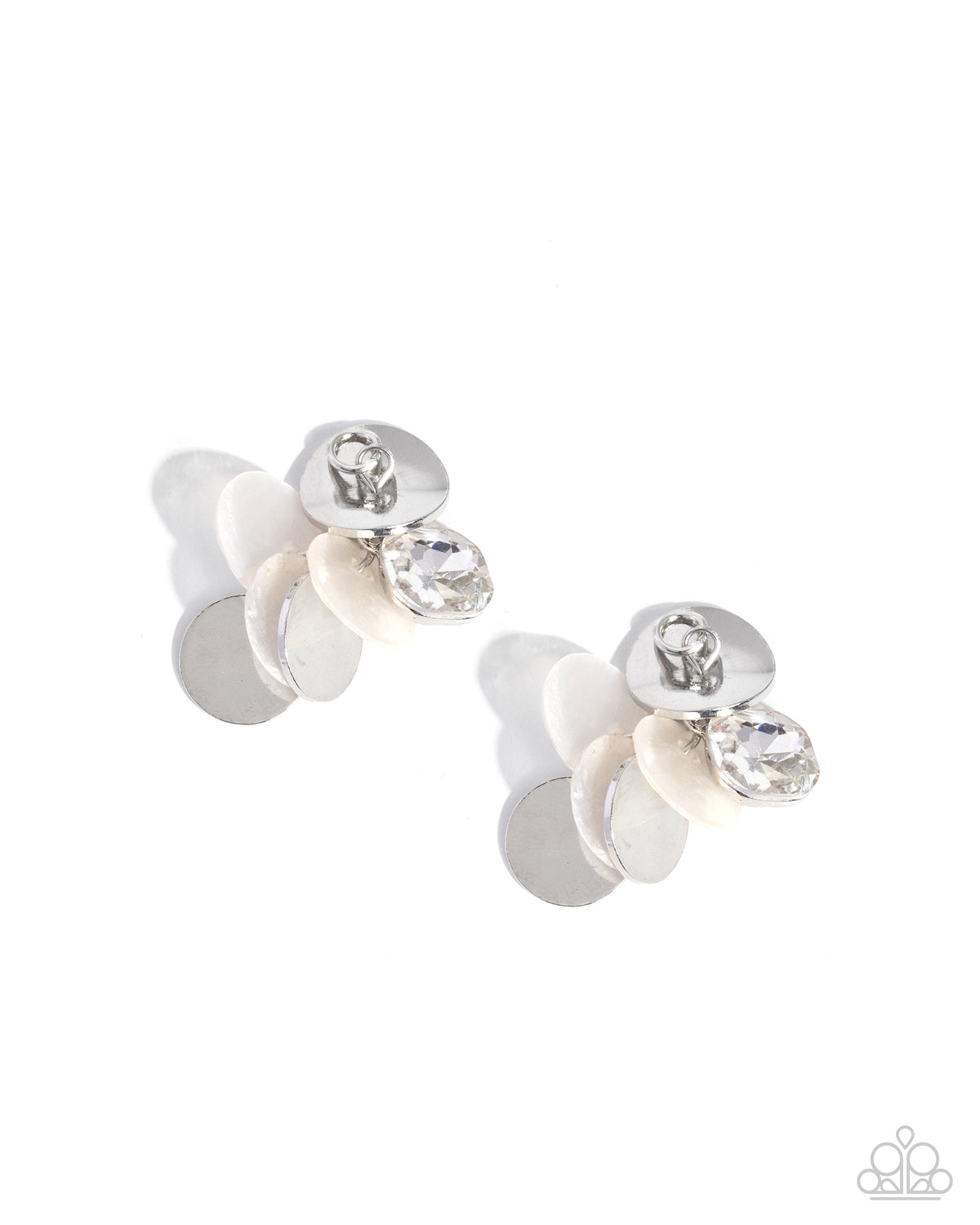 Darling Discs - white - Paparazzi earring charms