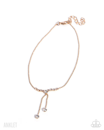 Darling Disposition - gold - Paparazzi anklet