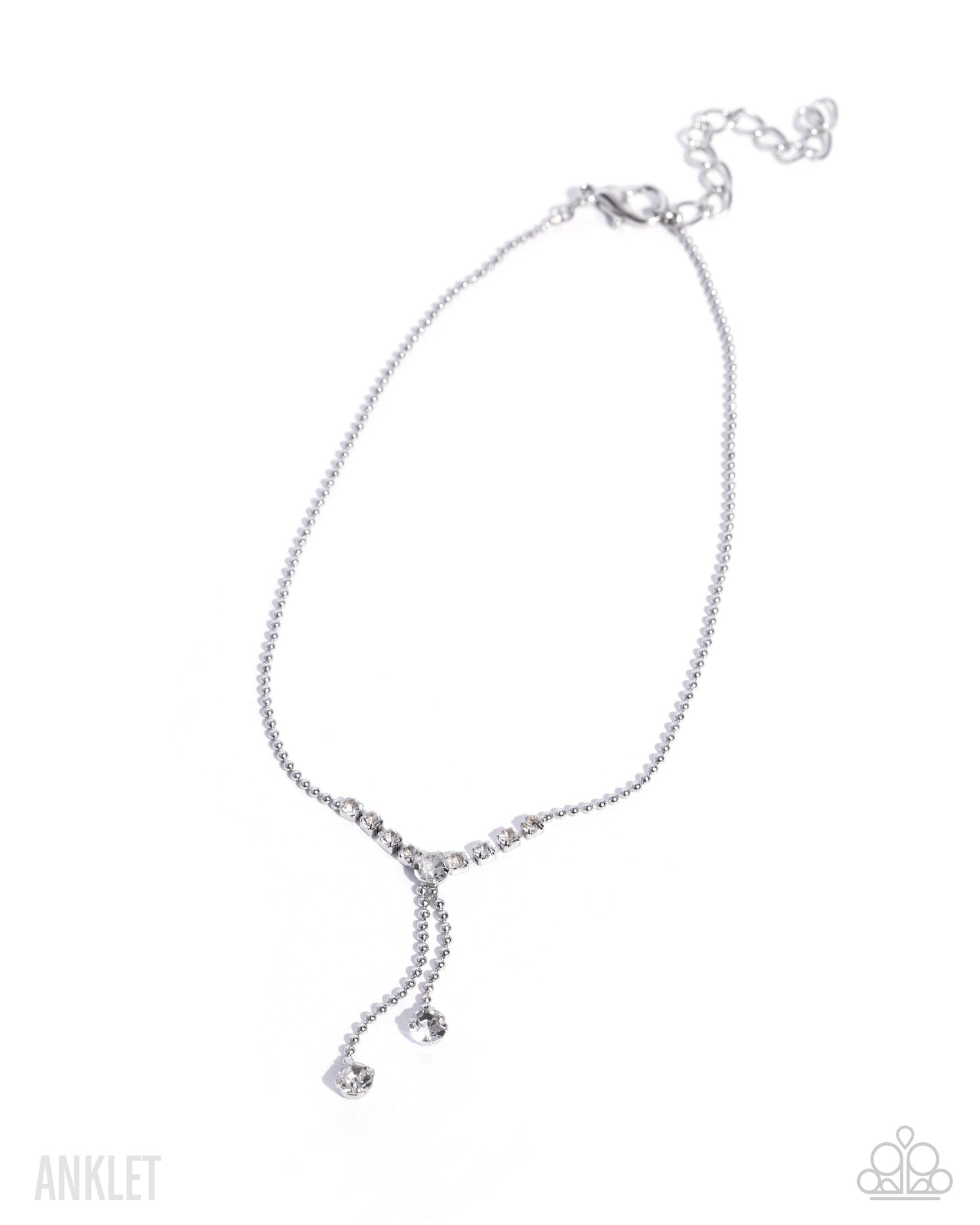 Darling Disposition - white - Paparazzi anklet