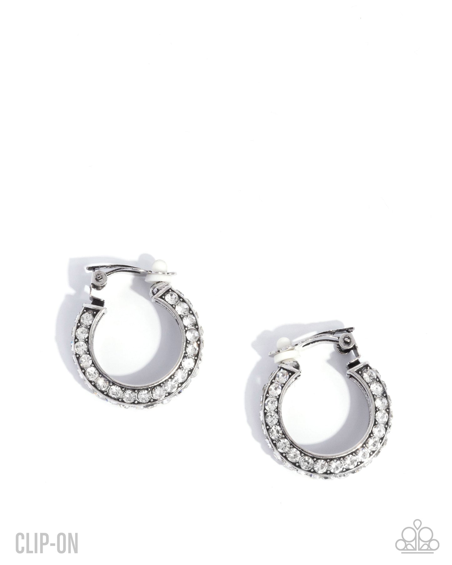 Date Night Debut - white - Paparazzi CLIP ON earrings