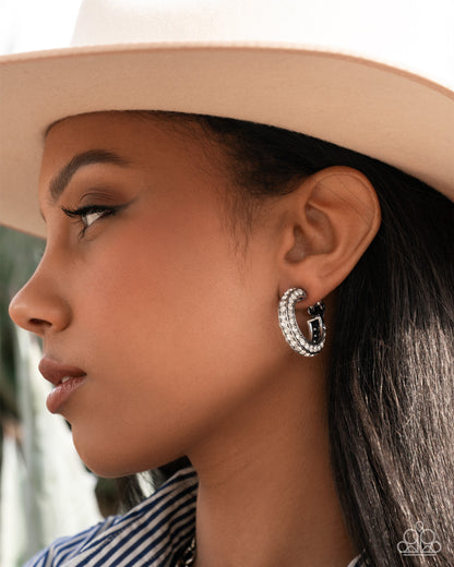 Date Night Debut - white - Paparazzi CLIP ON earrings