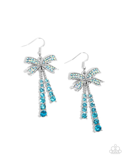 Date Night Decadence - blue - Paparazzi earrings